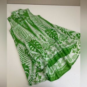 Dalin Lime Green Sunburst Midi Dress